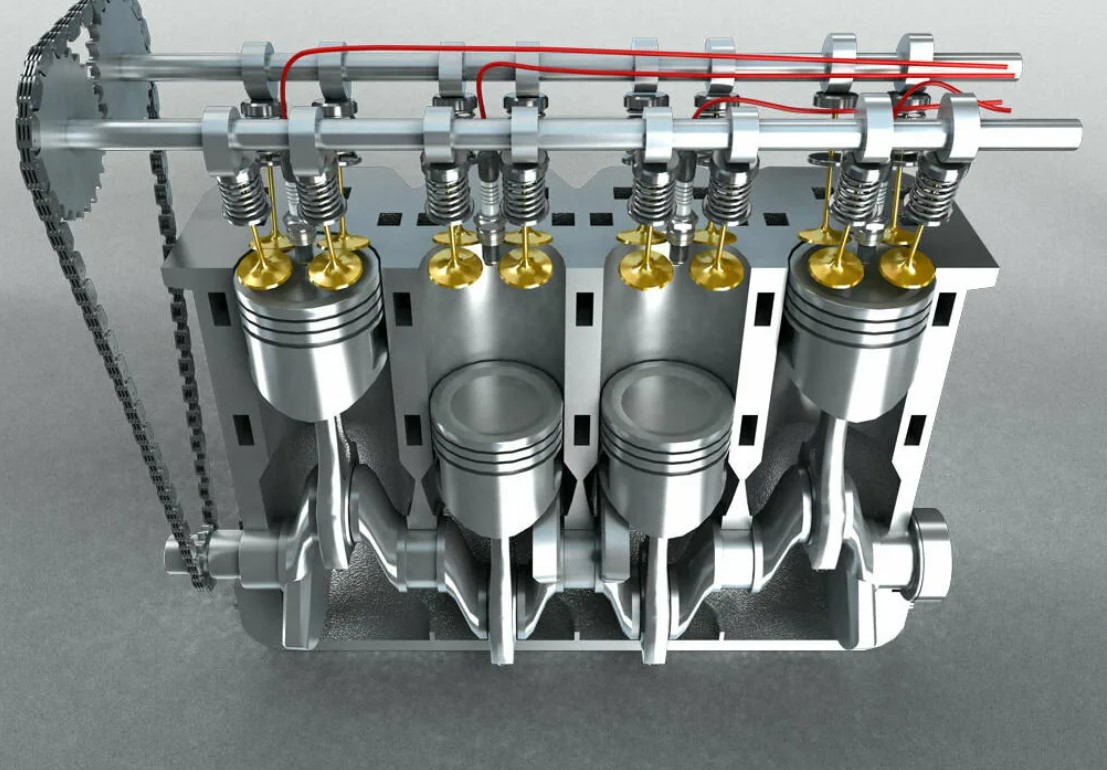 Двигатель 4 цилиндрового двигателя внутреннего сгорания