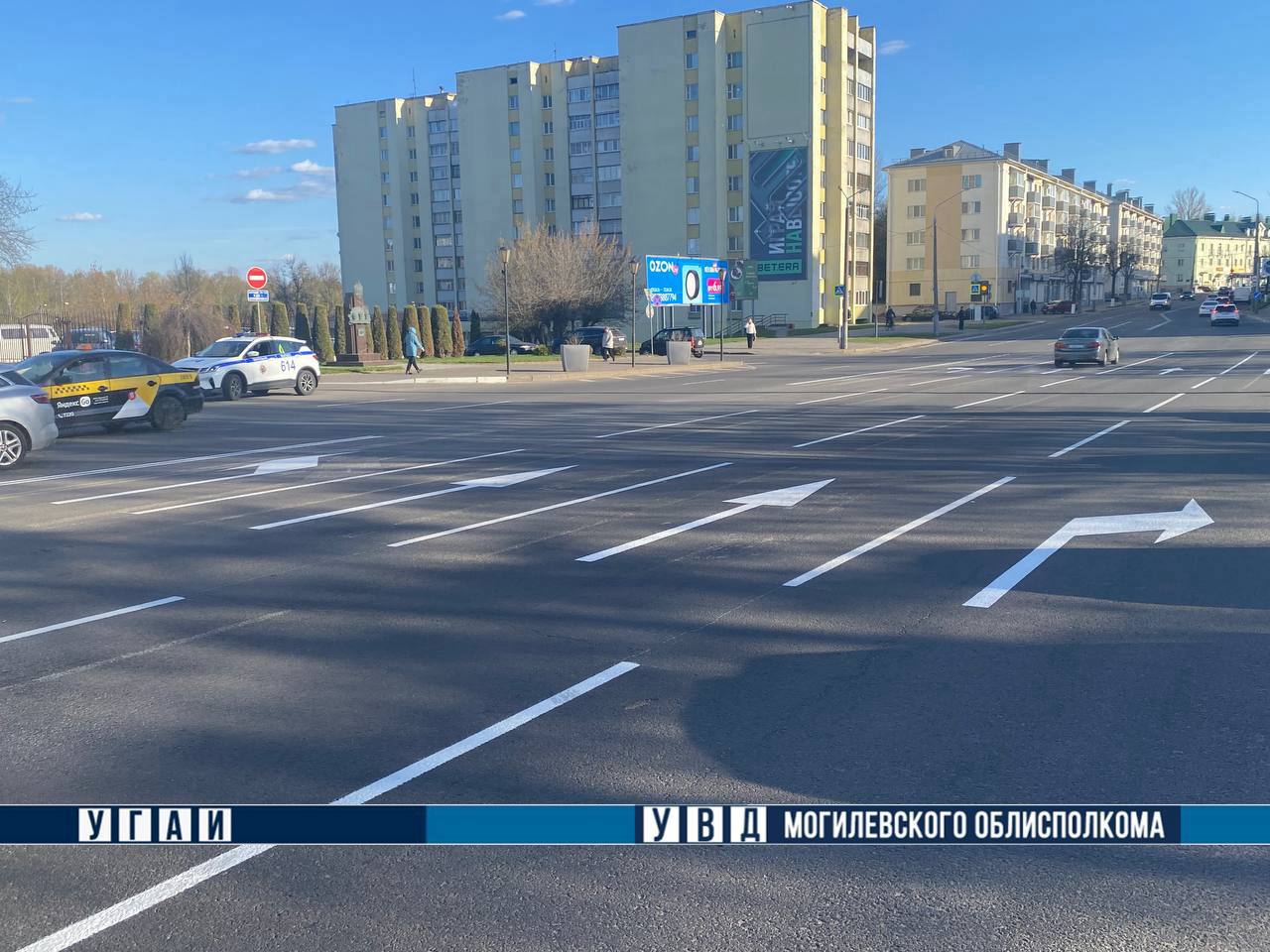 Дорога со стороны проспекта Мира на улицу Миронова в Могилеве