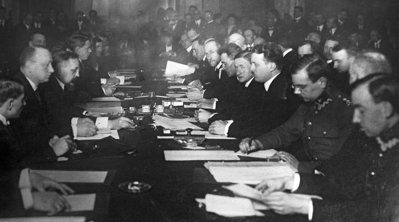 Подписание Рижского мирного договора 1921 год